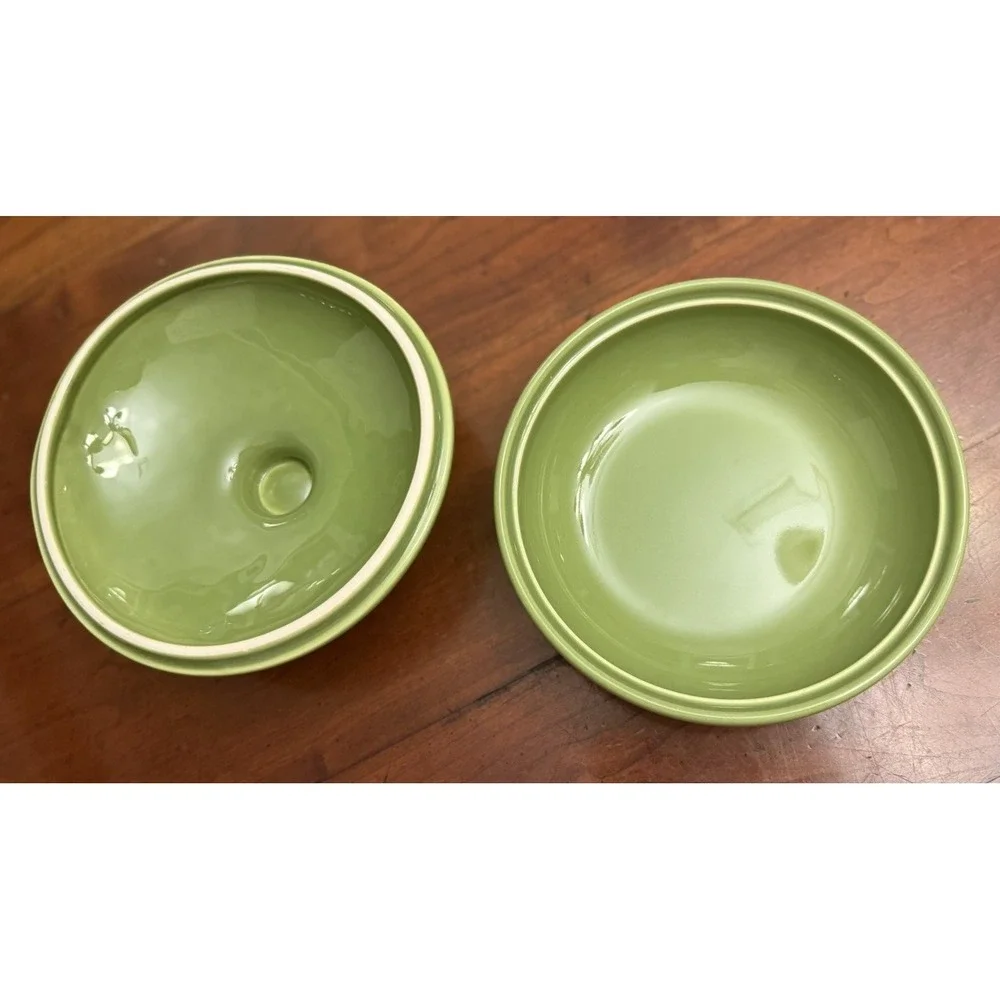 Vintage Crate & Barrel Green Lidded Bowl Domed Casserole Dish Barbara Eigen